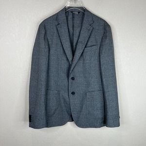Boss Hugo‎ Boss Men's 2 Button Reda 120 Blazer Jacket Long Sleeve Gray SZ 46